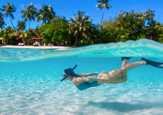 Snorkelling in the Maldives